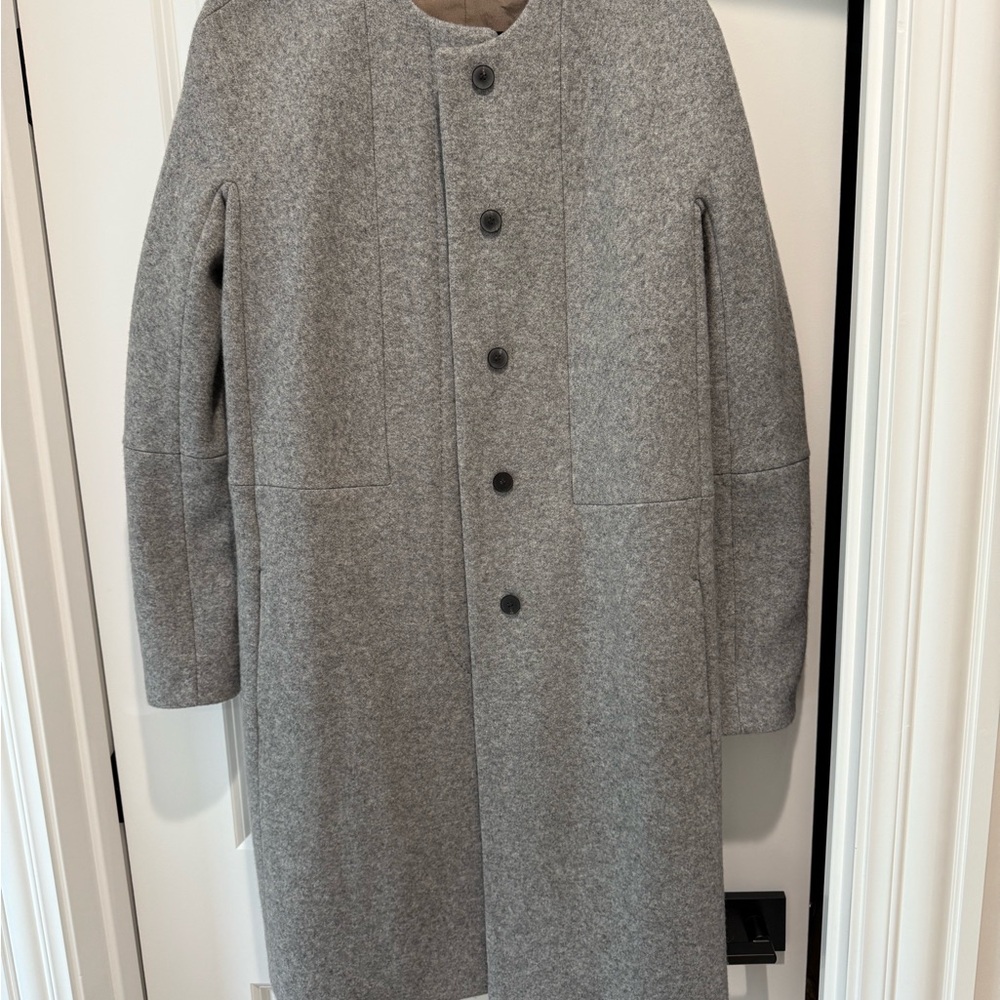 Haider Ackermann Gray Trench Coat Minimalist Design